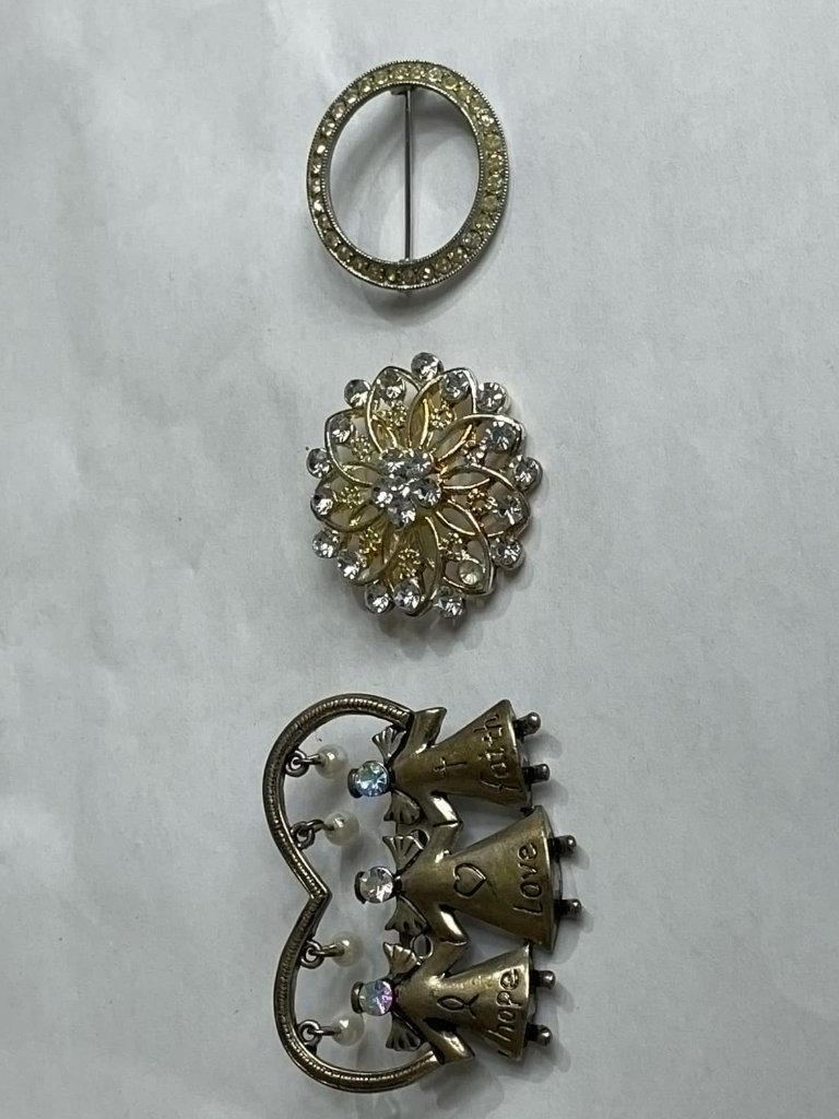 Silver Tone Brooch Bundle